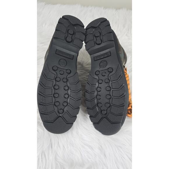 Timberland Euro Hiker Mid Men's Size 9 Lace Up Boots Dark Brown Suede and Green - Picture 9 of 11